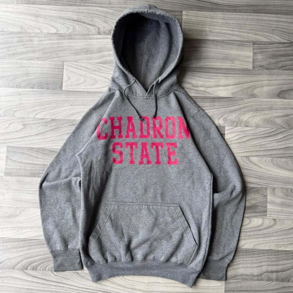 MV Sport Chadron State College Hoodie Size XS Grey Pink Pullover
